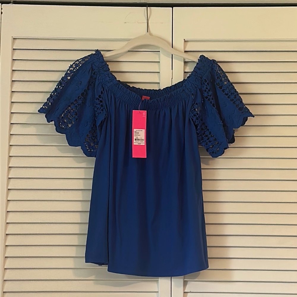 Lilly pulitzer Fayette bags blue top size small